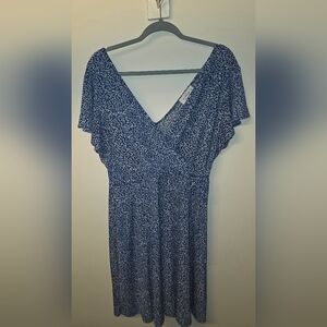 Kaileigh Faux Wrap Knit Print Dress